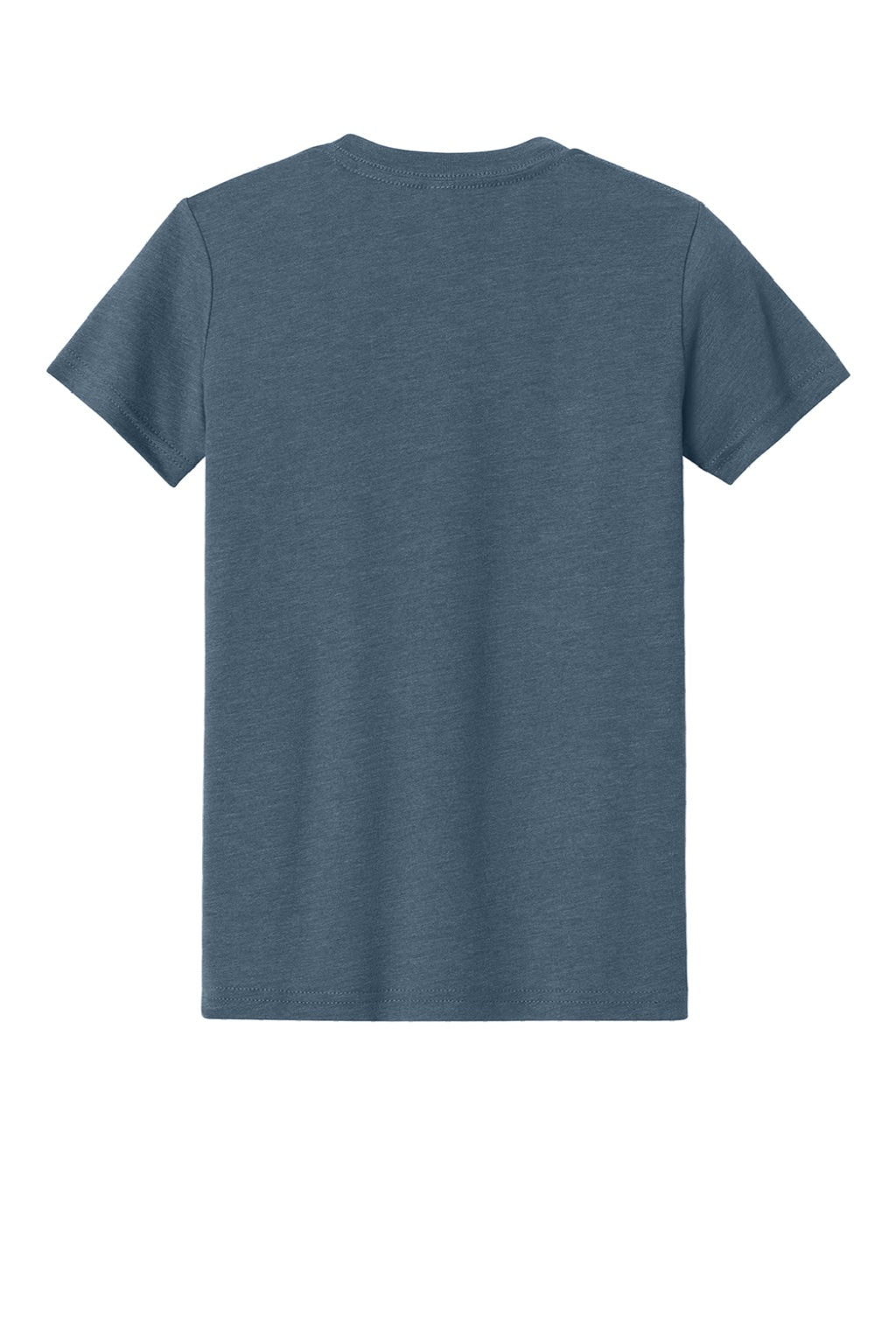 Youth CVC Short Sleeve Crewneck T-Shirt - Heather Slate Blue - NEW