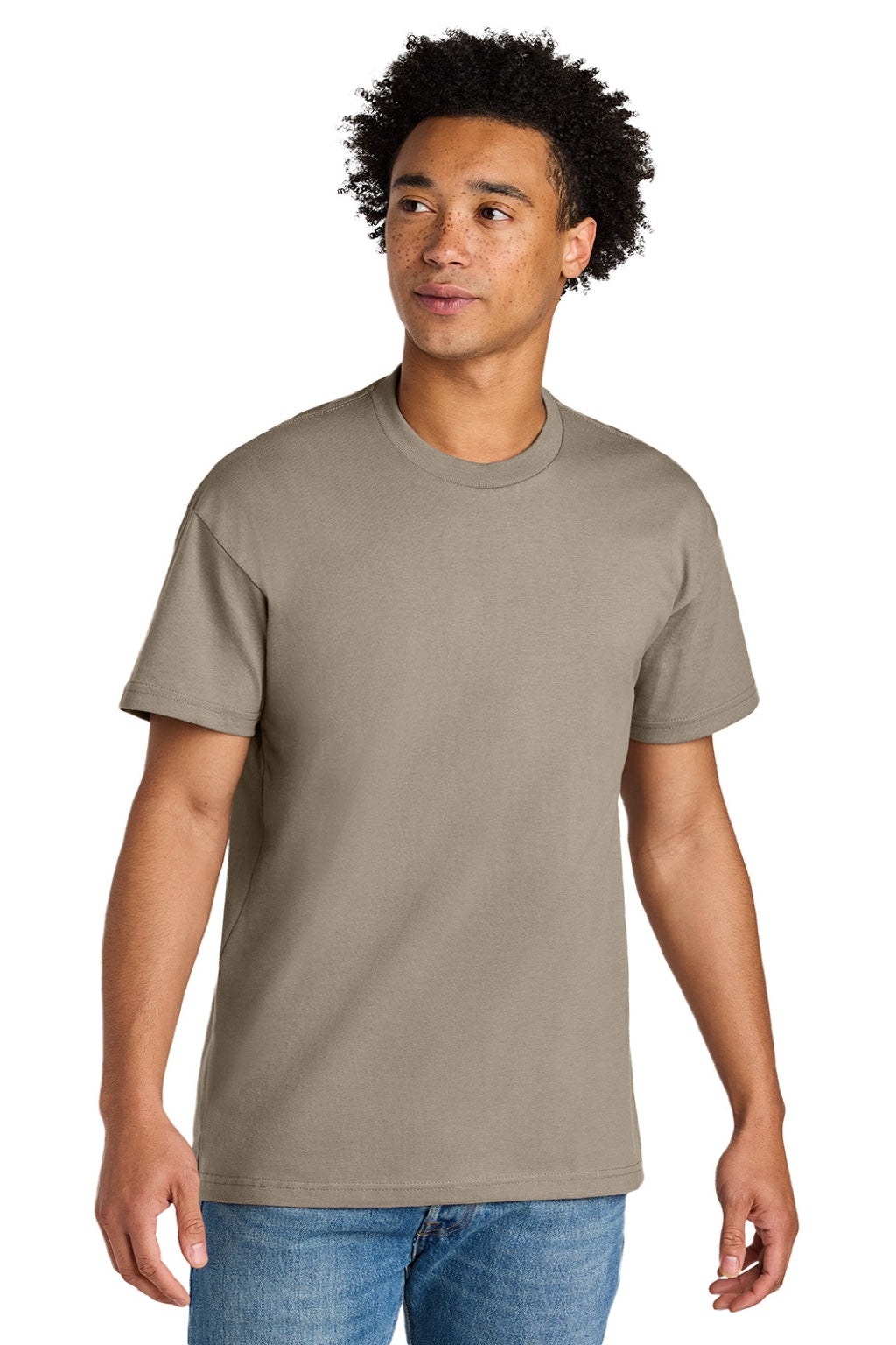 Mens Short Sleeve Crewneck T-Shirt - Tan - COMING SOON