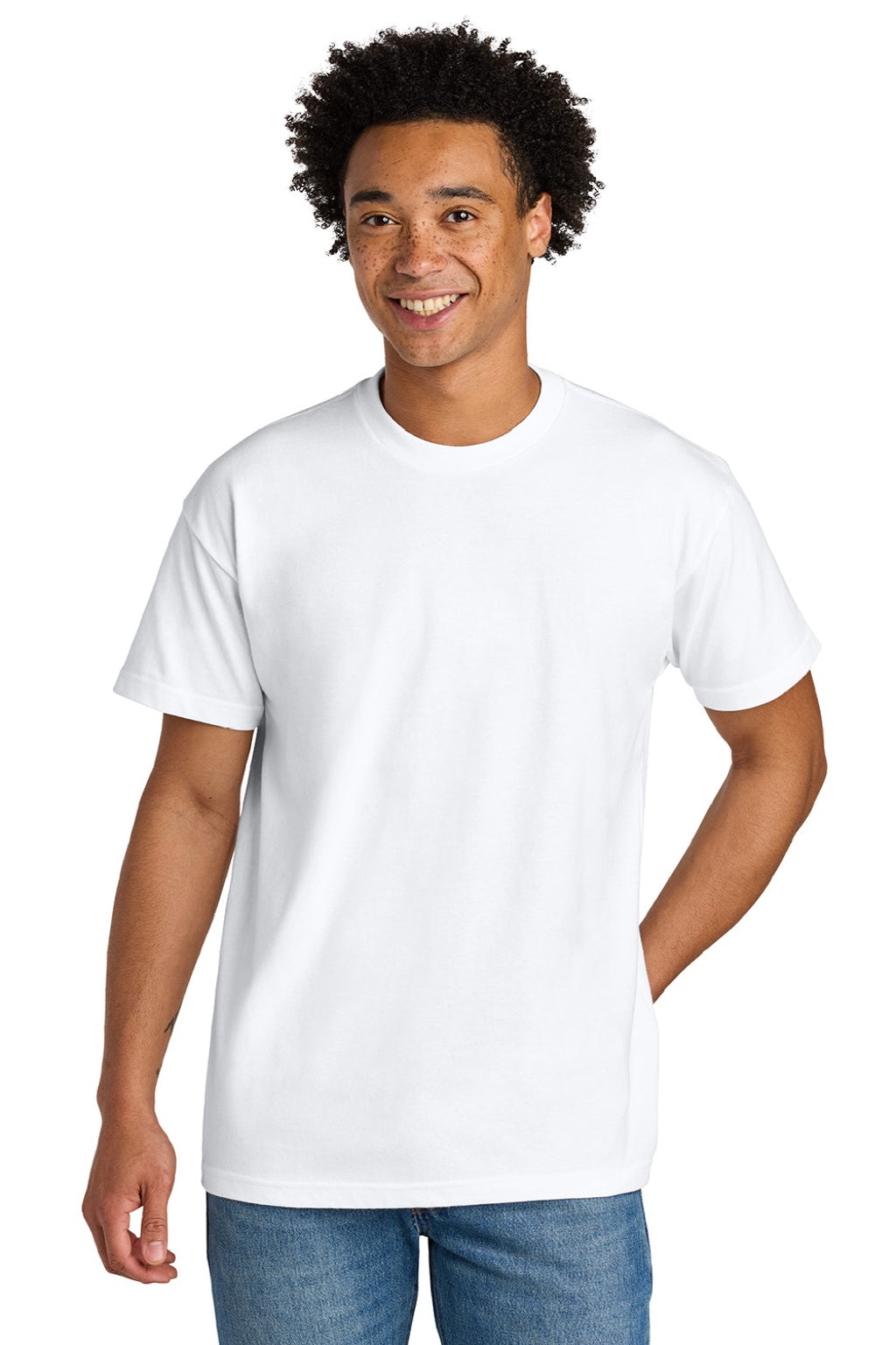 Mens Short Sleeve Crewneck T-Shirt - White - COMING SOON
