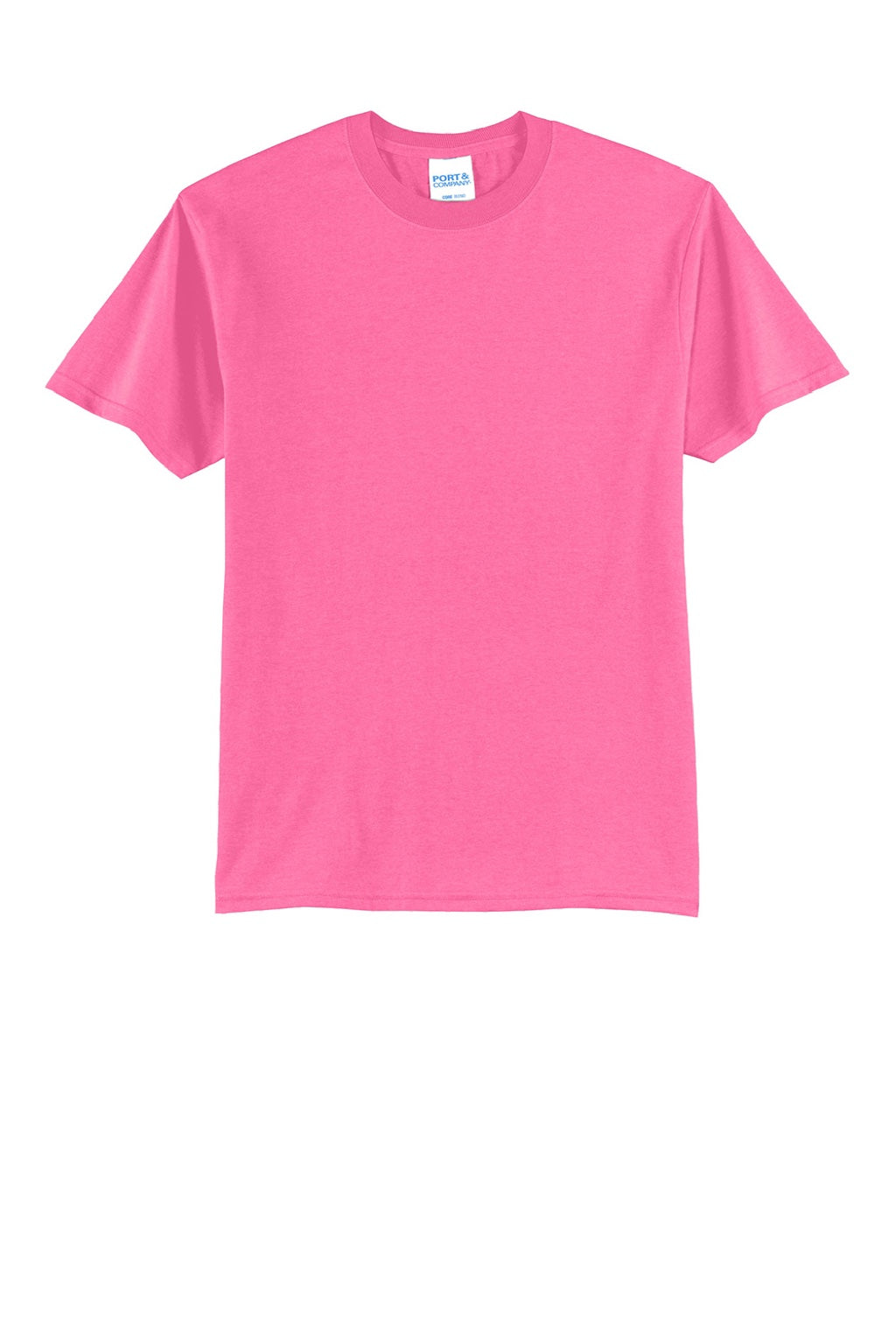 Mens Core Short Sleeve Crewneck T-Shirt - Neon Pink - NEW