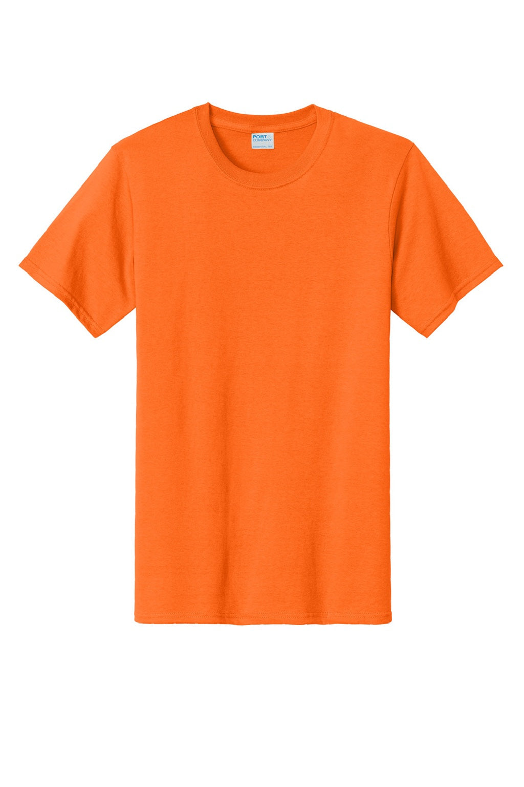 Mens Essential Short Sleeve Crewneck T-Shirt - Safety Orange - NEW