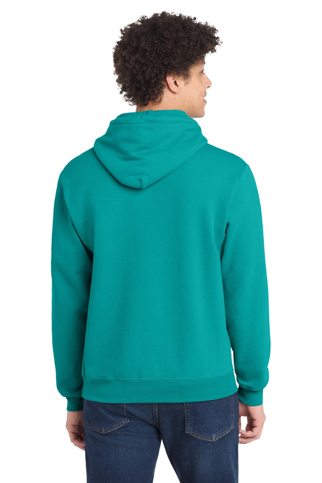 Mens Core Pill Resistant Fleece Hooded Sweatshirt Hoodie w/ Pouch Pocket - Bright Aqua Blue - NEW