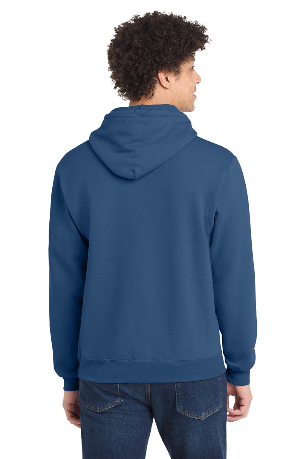 Mens Core Pill Resistant Fleece Hooded Sweatshirt Hoodie w/ Pouch Pocket - Neptune Blue - NEW