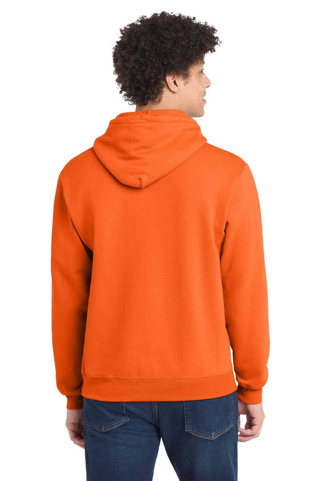 Mens Core Pill Resistant Fleece Hooded Sweatshirt Hoodie w/ Pouch Pocket - Safety Orange - NEW