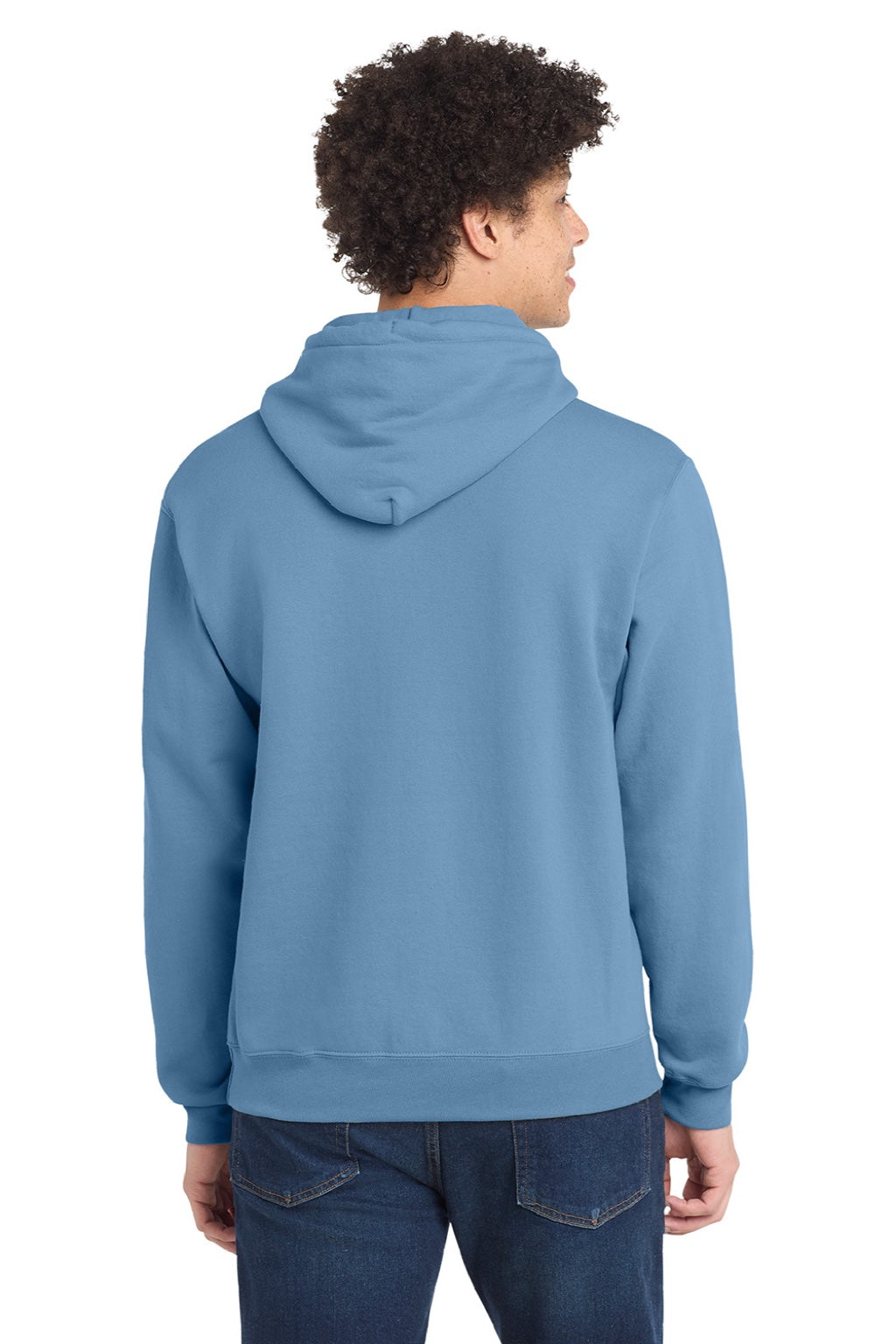 Mens Core Pill Resistant Fleece Hooded Sweatshirt Hoodie w/ Pouch Pocket - Tundra Blue - NEW
