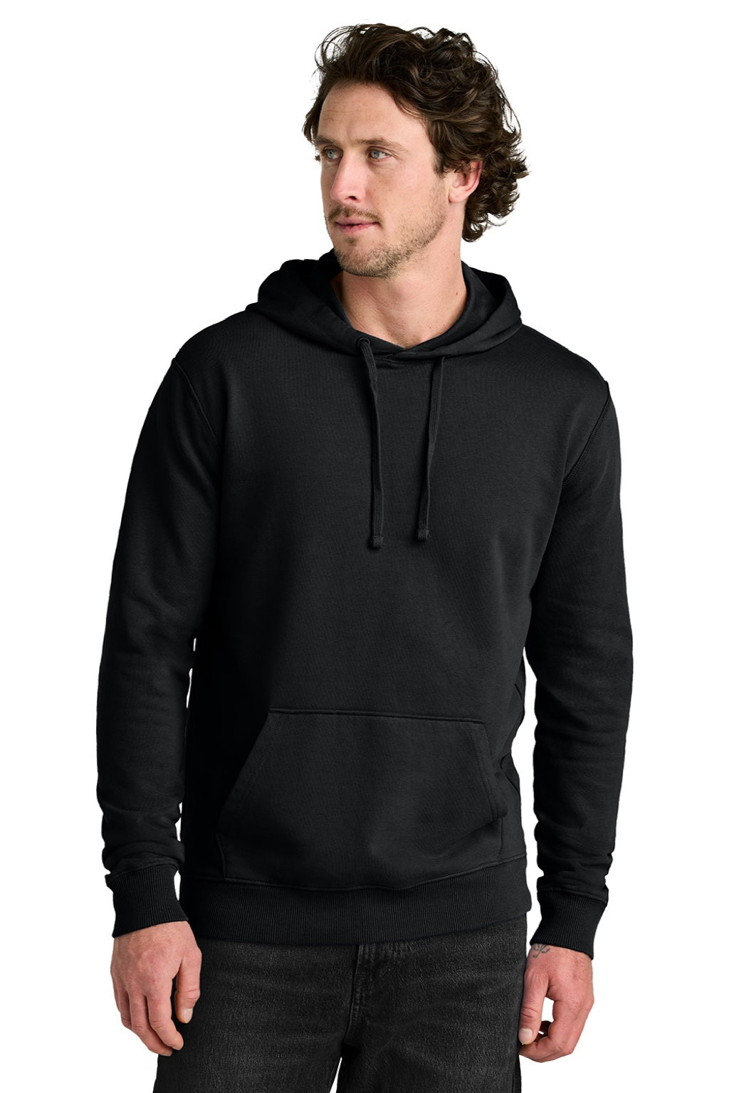 Mens Organic Cotton Fleece Hooded Sweatshirt Hoodie - Meteorite Black - COMING SOON
