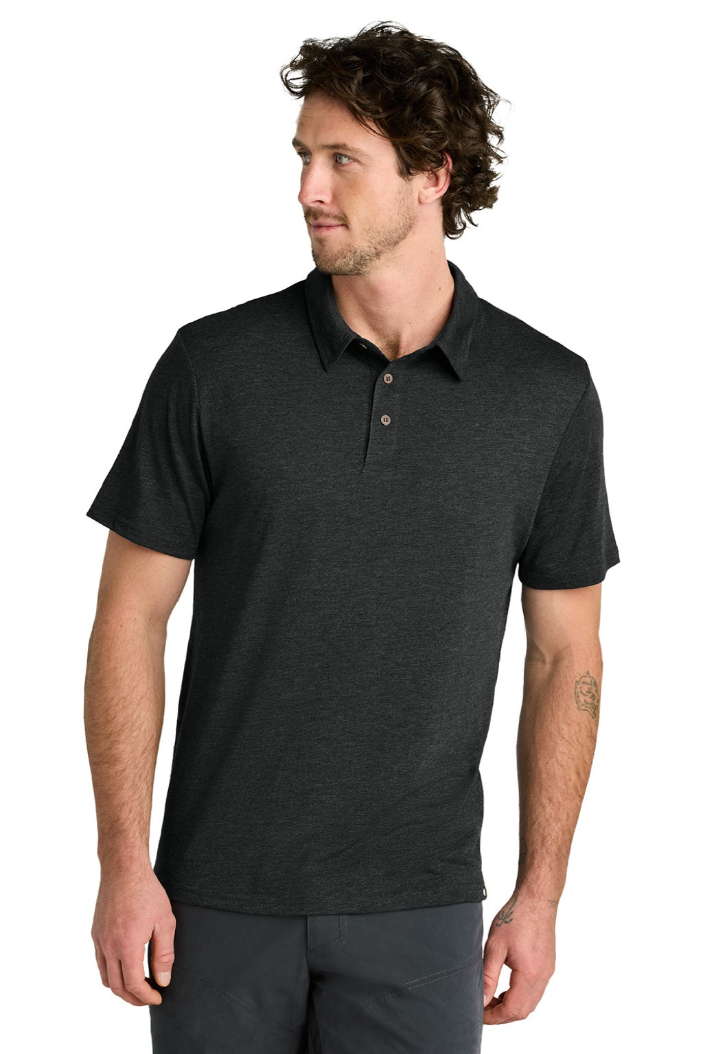 Mens TreeBlend Short Sleeve Polo Shirt - Heather Meteorite Black - COMING SOON