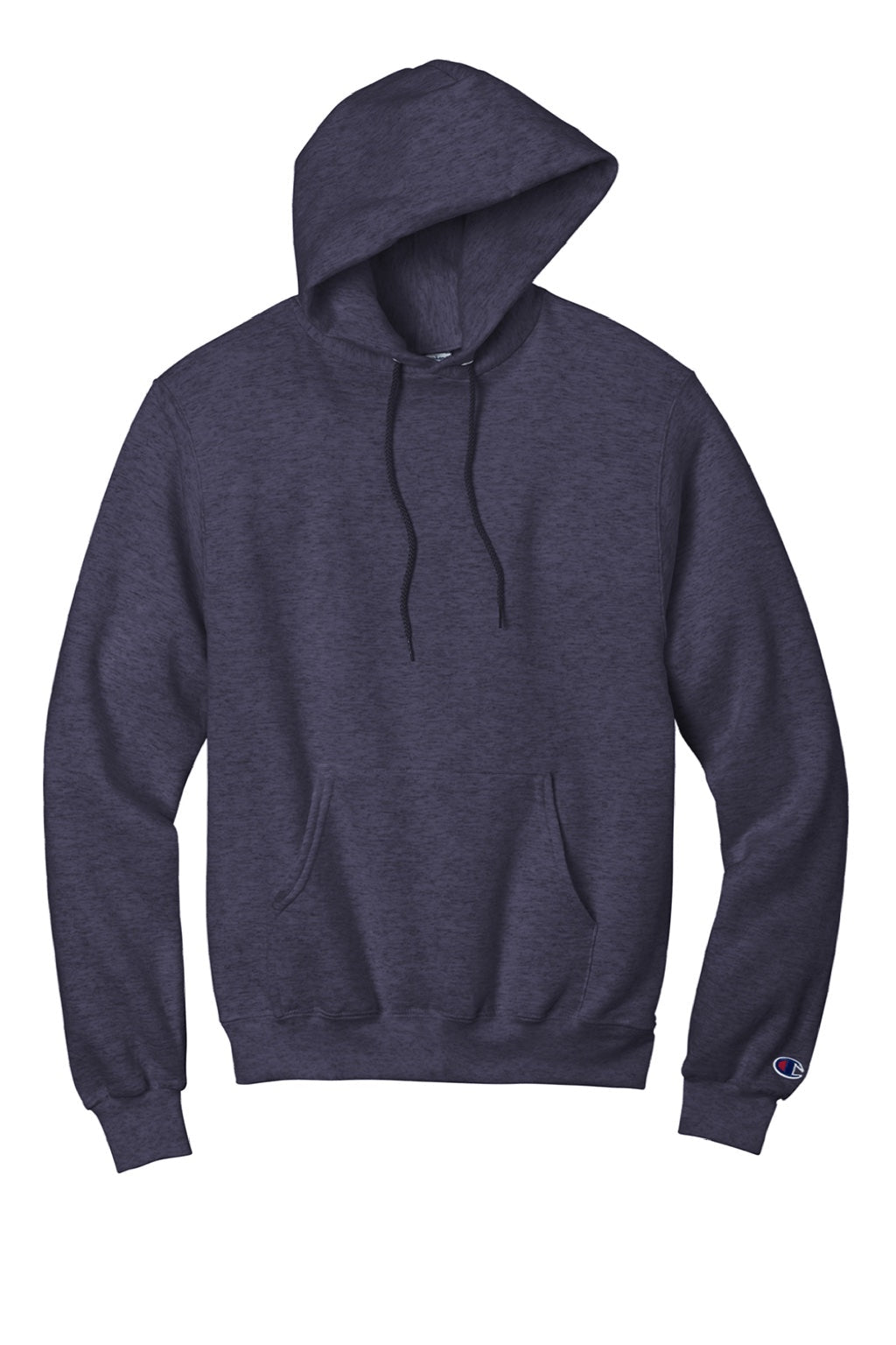 Mens Double Dry Eco Moisture Wicking Fleece Hooded Sweatshirt Hoodie w/ Pouch Pocket - Heather Navy Blue - NEW