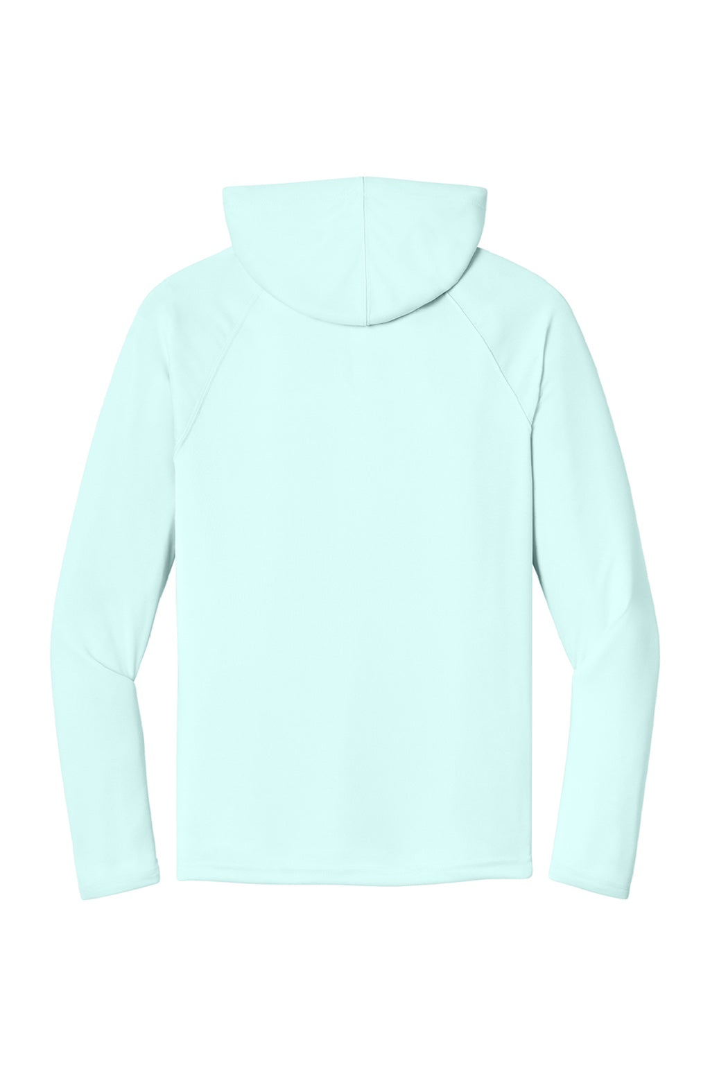Mens Performance Moisture Wicking Long Sleeve Hooded T-Shirt Hoodie - Pastel Blue