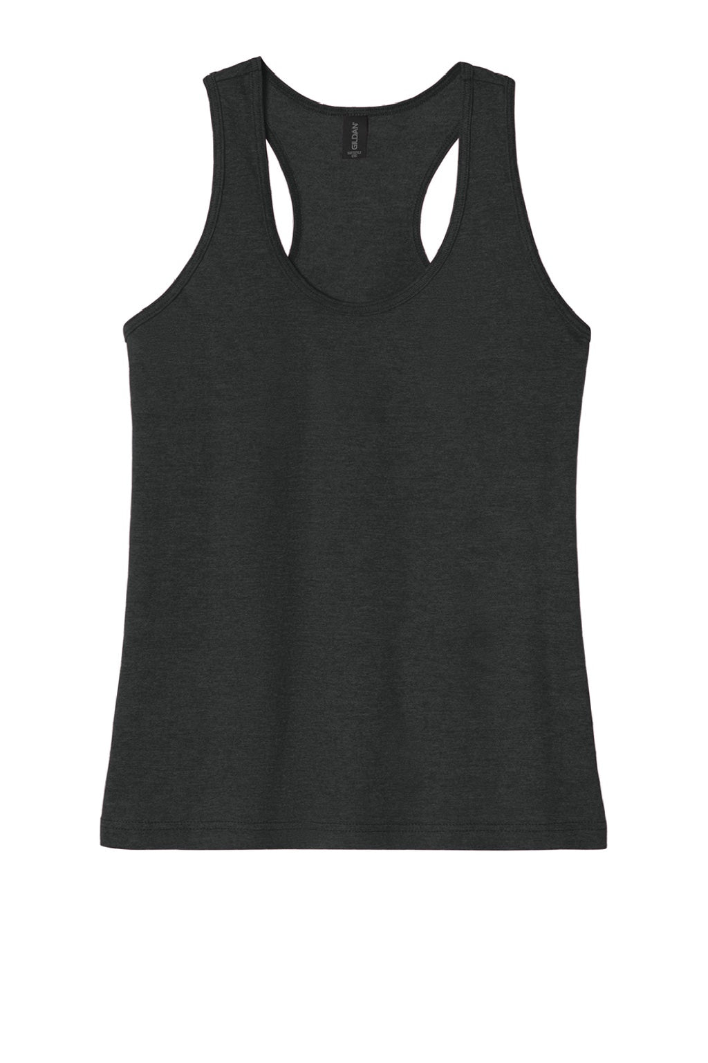 Womens Softstyle CVC Racerback Tank Top - Pitch Black Mist - NEW