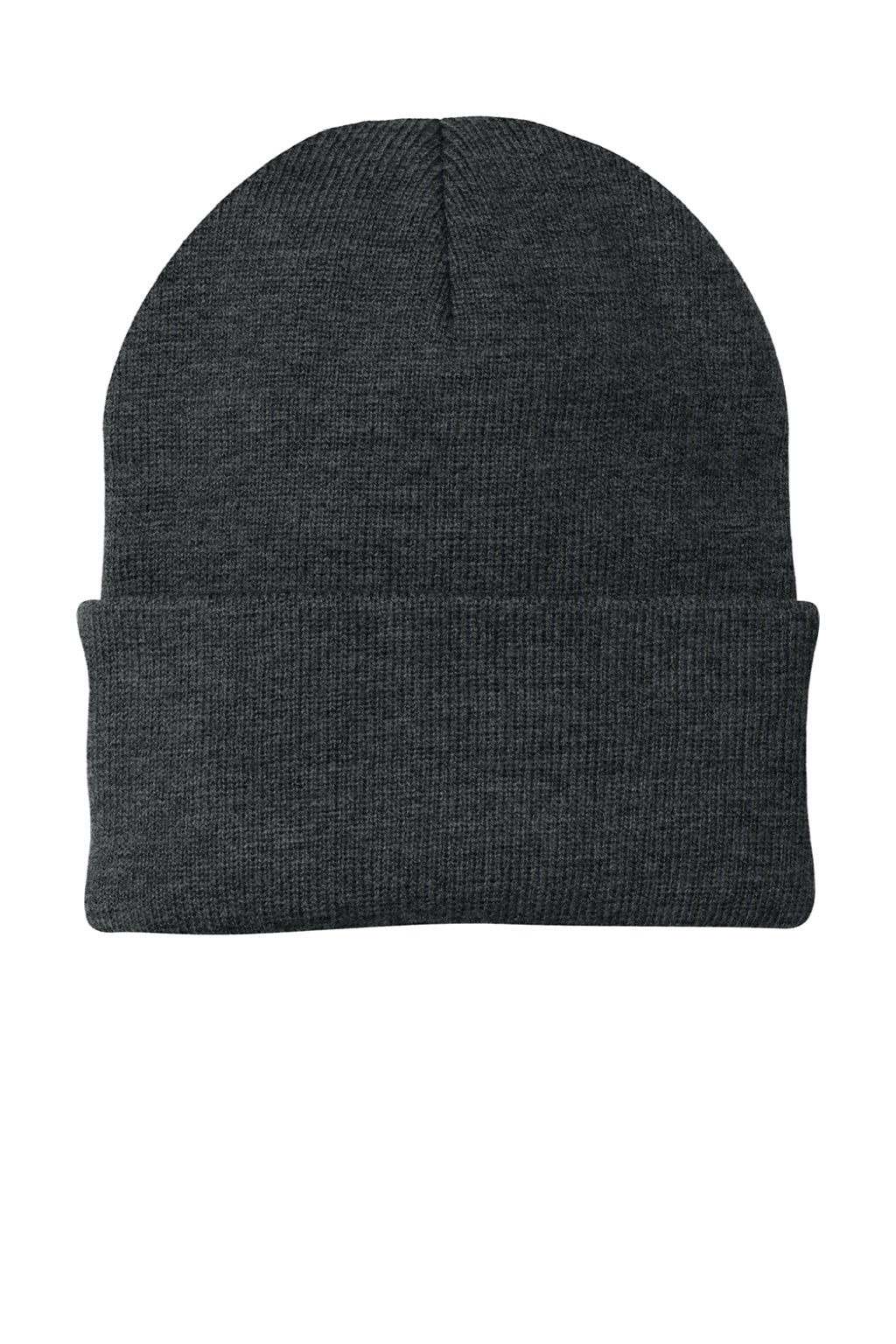 Hats Unisex Knit Beanie - Heather Charcoal Grey - NEW