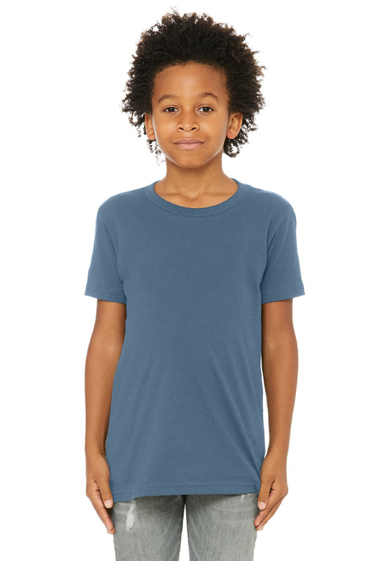 Youth Jersey Short Sleeve Crewneck T-Shirt - Steel Blue - NEW