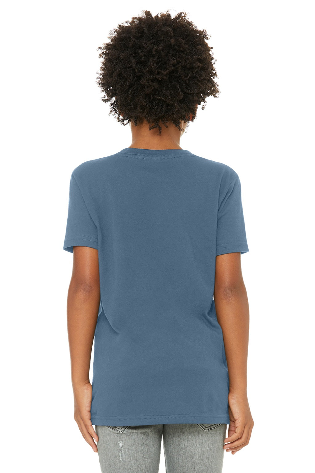 Youth Jersey Short Sleeve Crewneck T-Shirt - Steel Blue - NEW