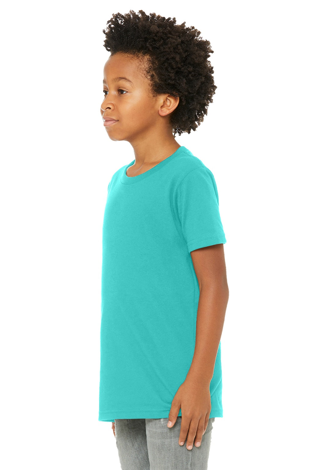 Youth Jersey Short Sleeve Crewneck T-Shirt - Teal Green - NEW