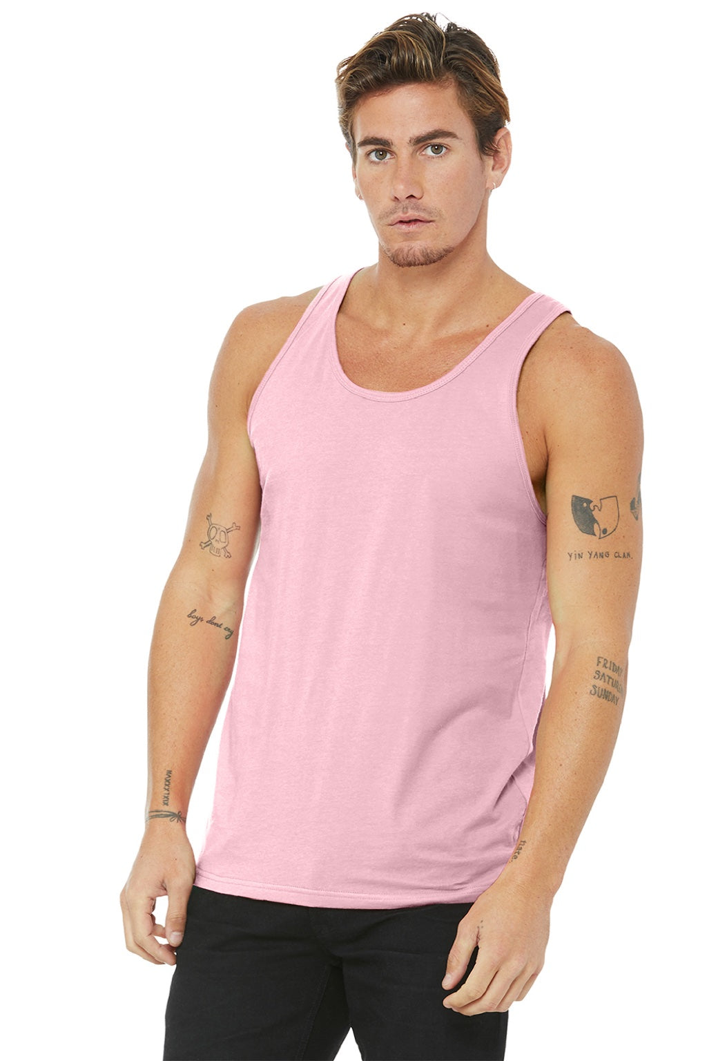 Mens Jersey Tank Top - Pink - NEW