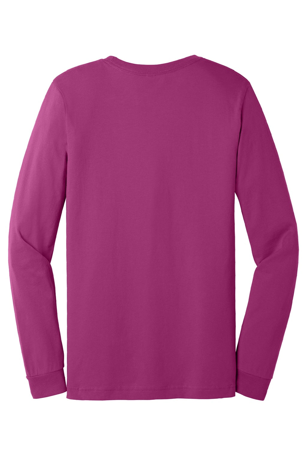 Mens Jersey Long Sleeve Crewneck T-Shirt - Berry Pink - NEW