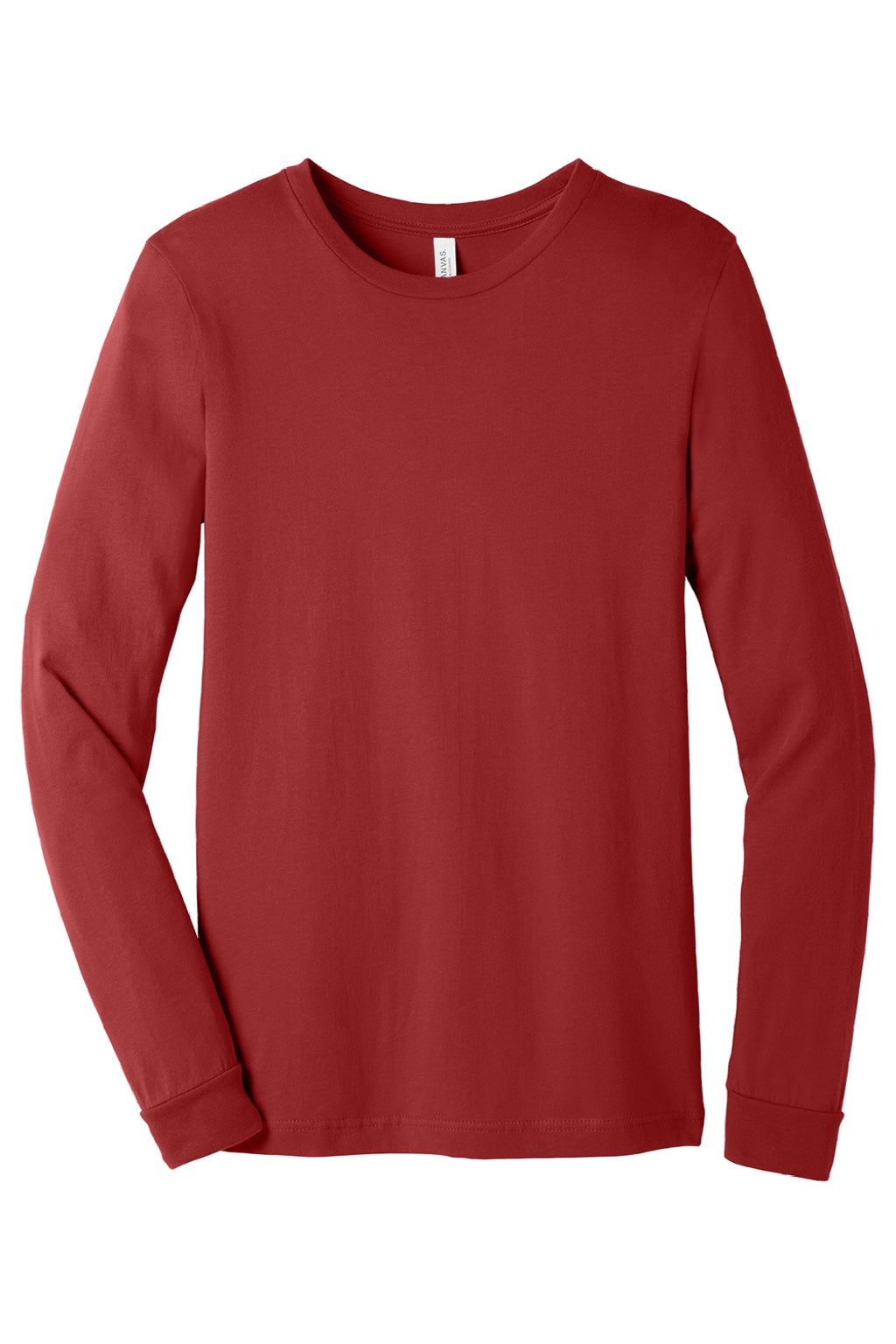 Mens Jersey Long Sleeve Crewneck T-Shirt - Canvas Red - NEW