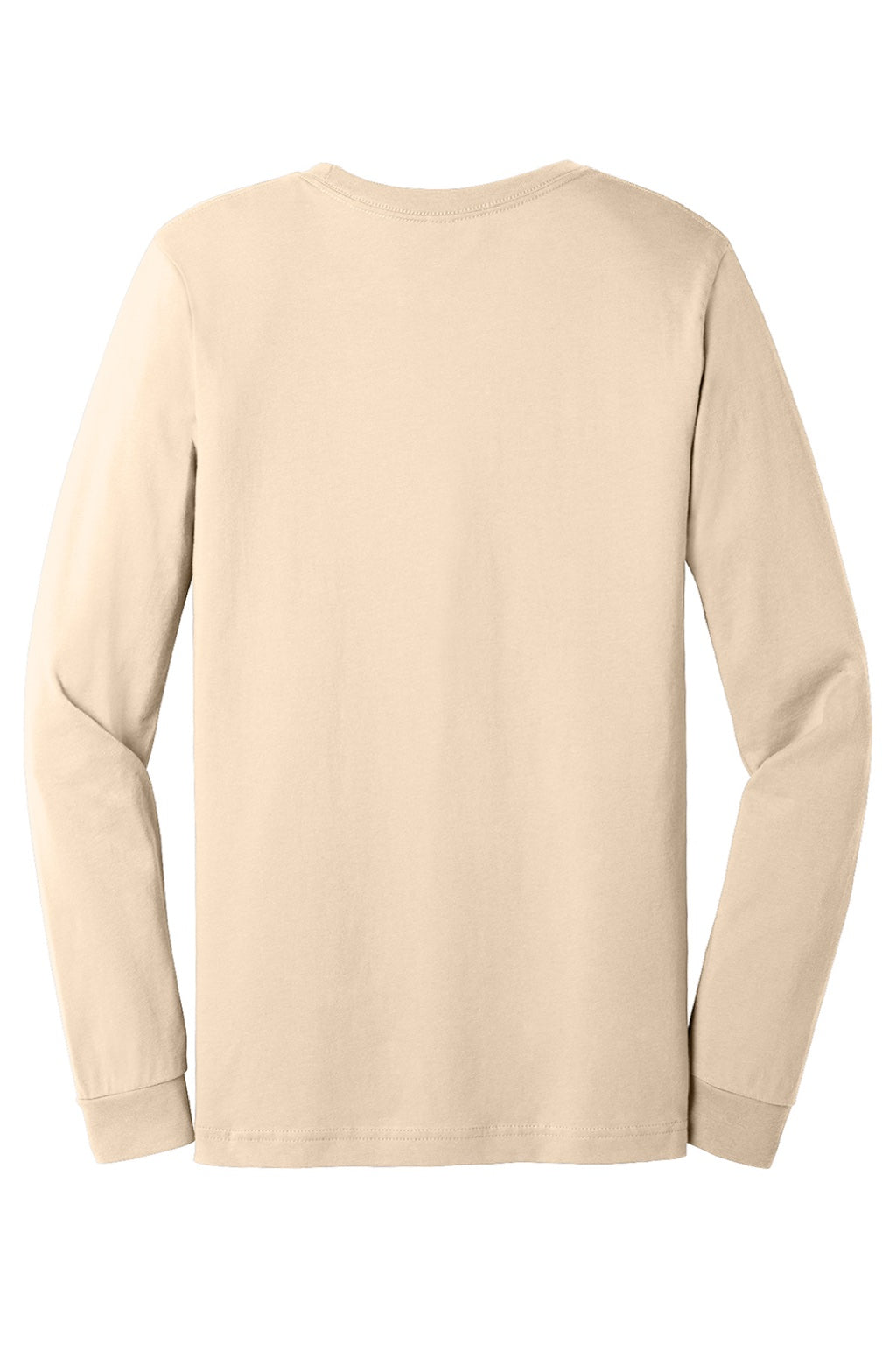Mens Jersey Long Sleeve Crewneck T-Shirt - Soft Cream - NEW