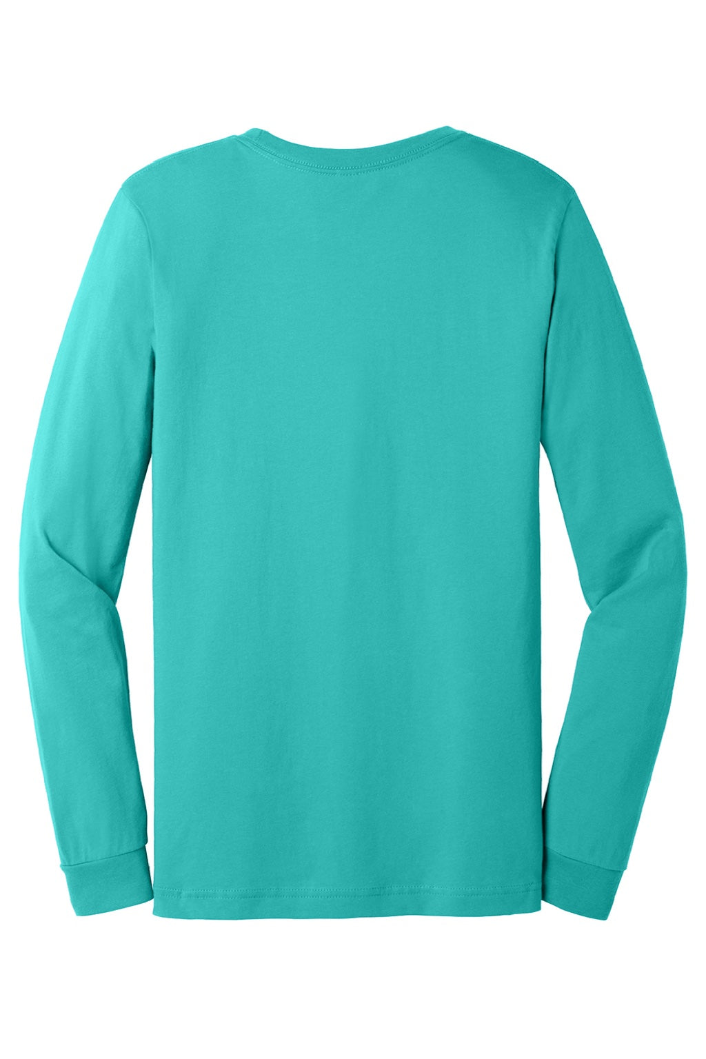 Mens Jersey Long Sleeve Crewneck T-Shirt - Teal Green - NEW