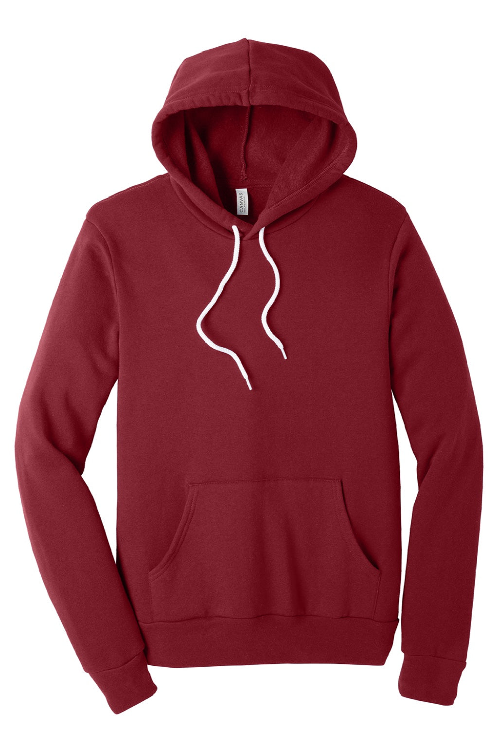 Mens Sponge Fleece Hooded Sweatshirt Hoodie w/ Pouch Pocket - Cardinal Red - NEW