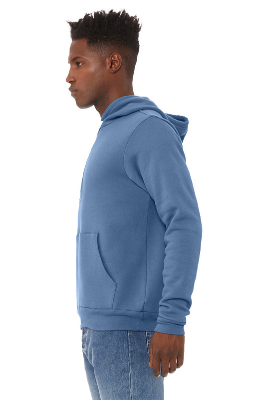 Mens Sponge Fleece Hooded Sweatshirt Hoodie w/ Pouch Pocket - Lavender Blue - NEW