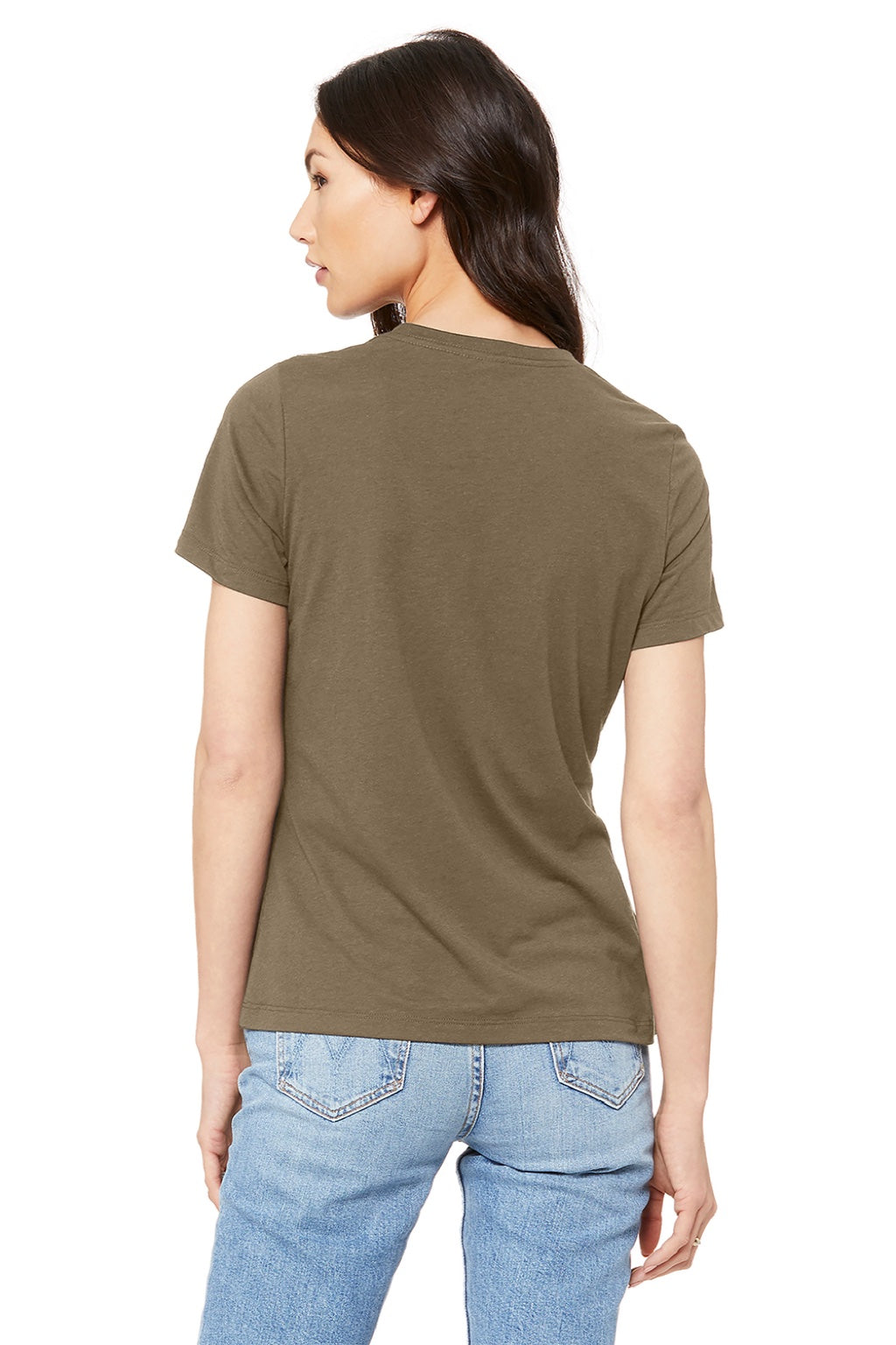 Womens Relaxed Jersey Short Sleeve Crewneck T-Shirt - Vintage Brown - NEW