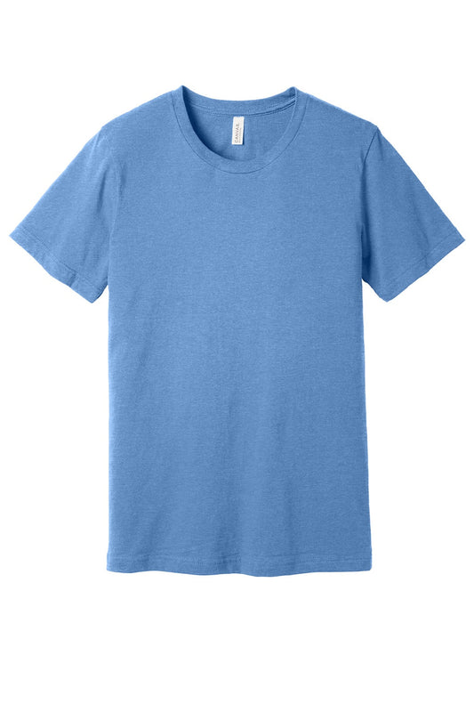 Mens Heather CVC Short Sleeve Crewneck T-Shirt - Heather Carolina Blue - NEW