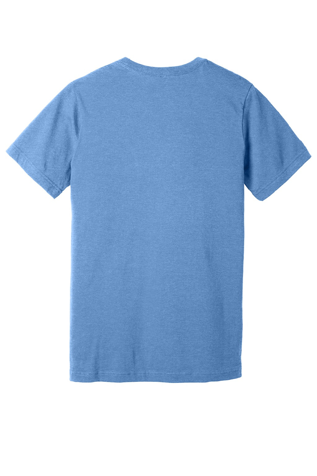 Mens Heather CVC Short Sleeve Crewneck T-Shirt - Heather Carolina Blue - NEW