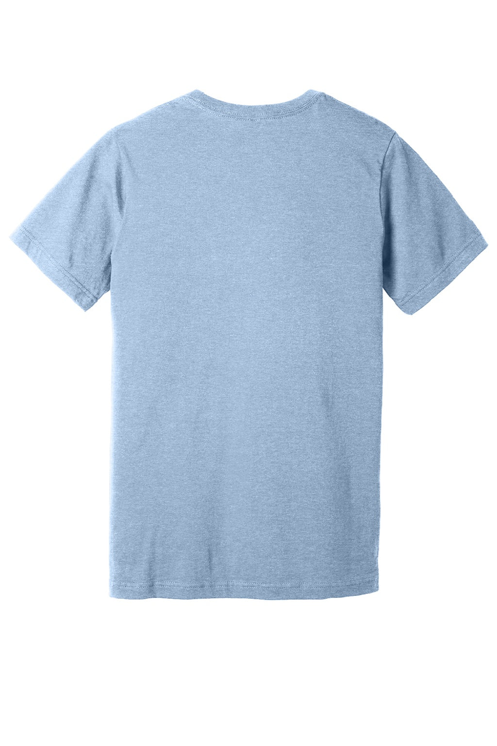 Mens Heather CVC Short Sleeve Crewneck T-Shirt - Heather Baby Blue - NEW