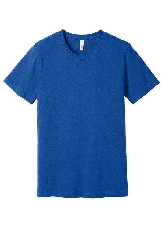 Mens Heather CVC Short Sleeve Crewneck T-Shirt - Solid True Royal Blue - NEW