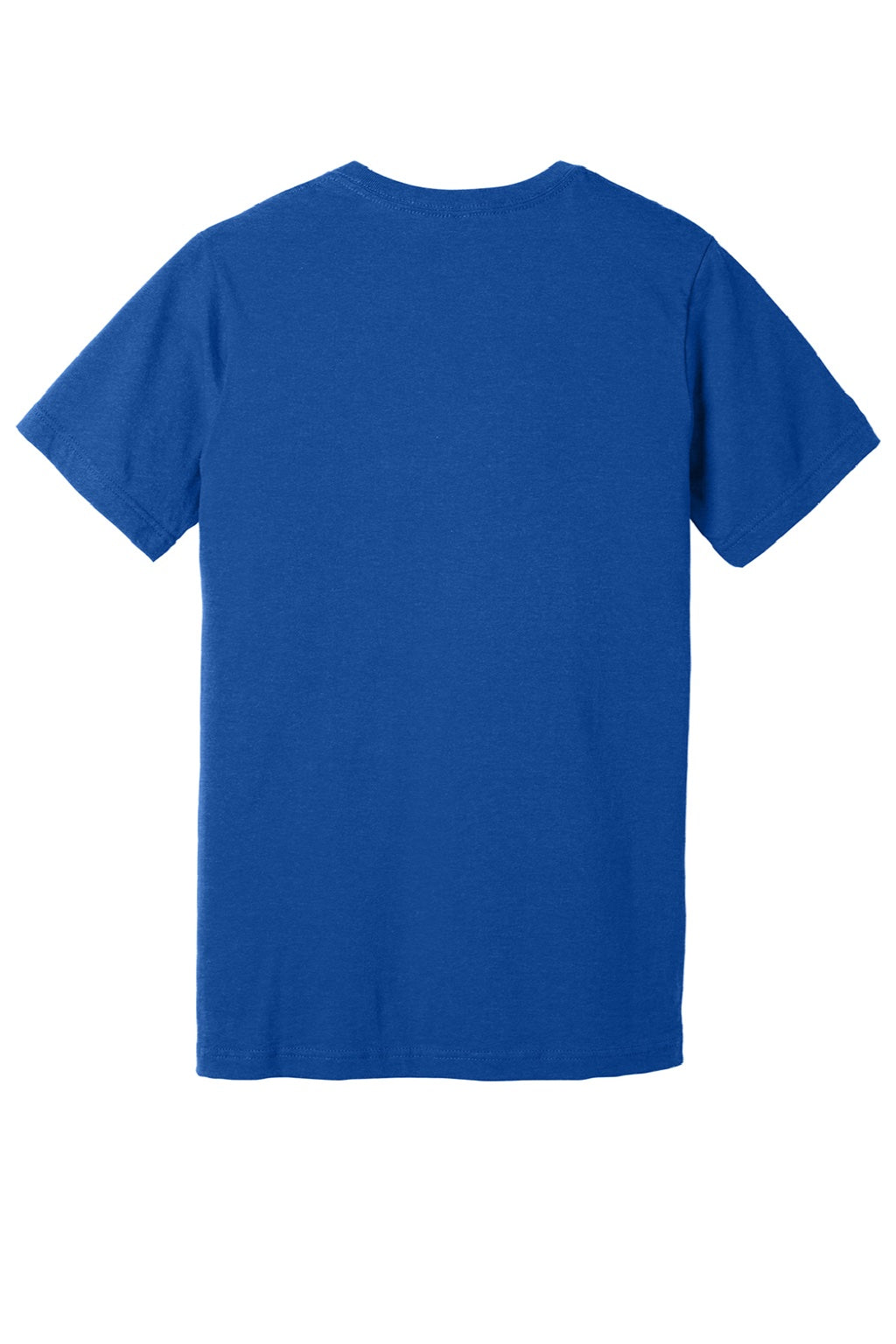 Mens Heather CVC Short Sleeve Crewneck T-Shirt - Solid True Royal Blue - NEW