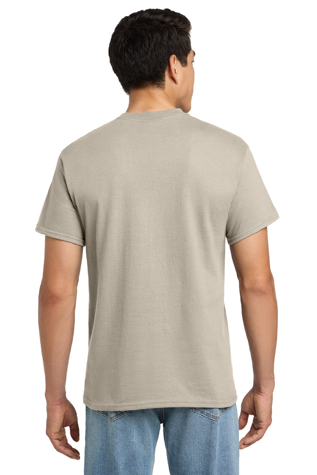 Mens Ultra Short Sleeve Crewneck T-Shirt w/ Pocket - Sand - NEW
