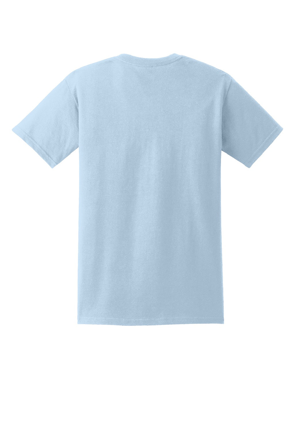Mens Ultra Short Sleeve Crewneck T-Shirt w/ Pocket - Light Blue - NEW