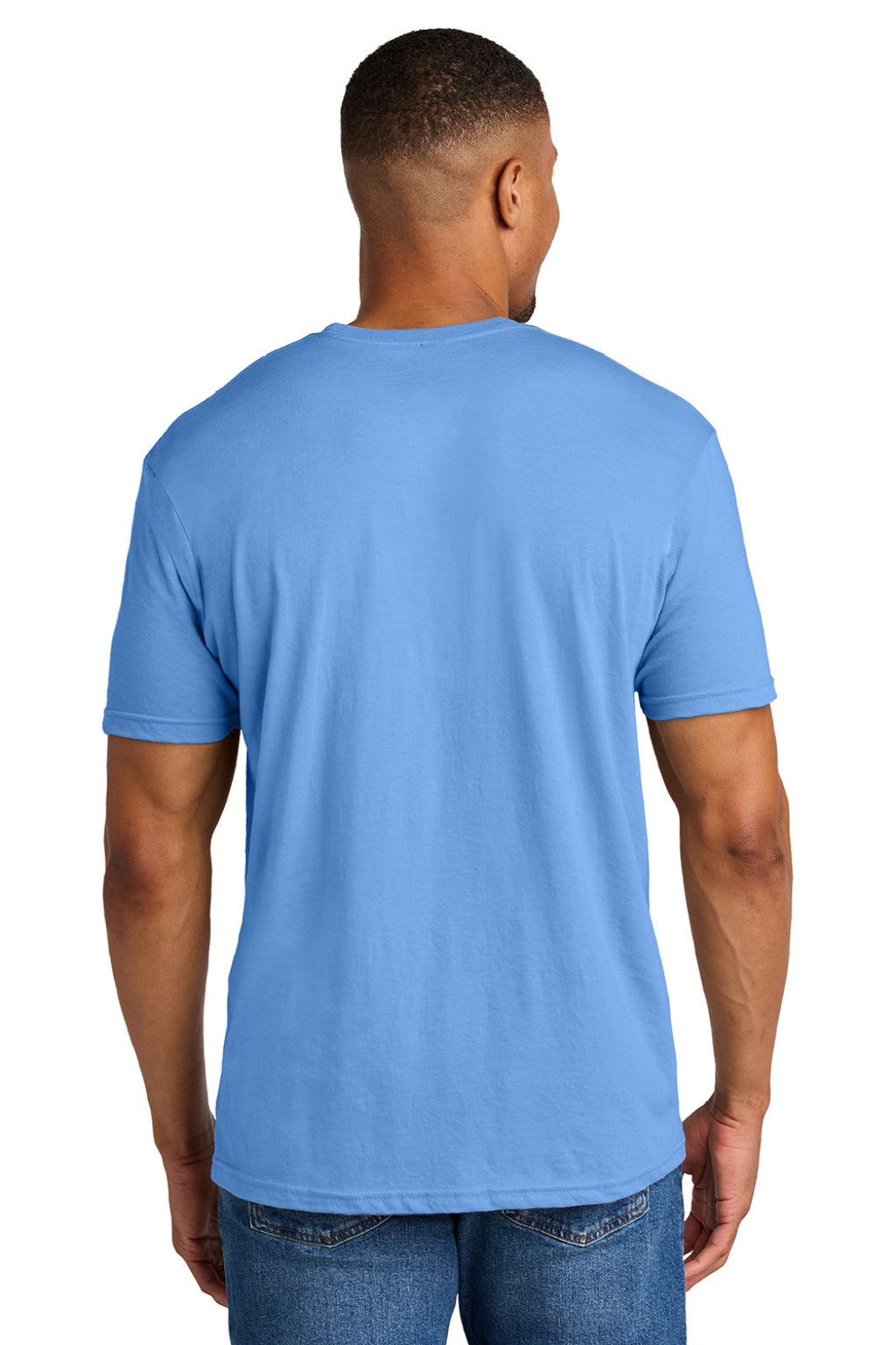 Mens Softstyle CVC Short Sleeve Crewneck T-Shirt - Carolina Blue Mist - NEW