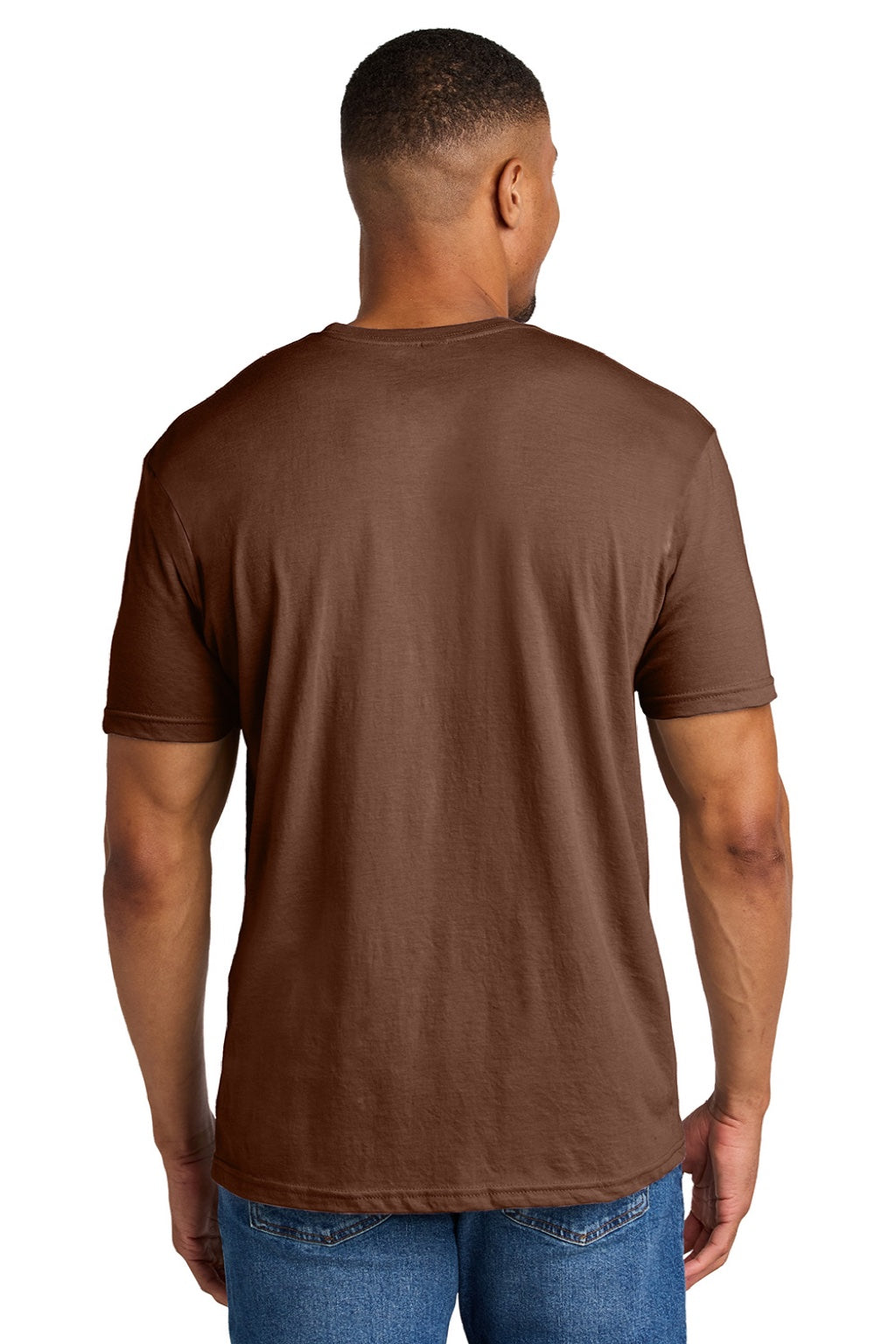 Mens Softstyle CVC Short Sleeve Crewneck T-Shirt - Cocoa Brown Mist - NEW