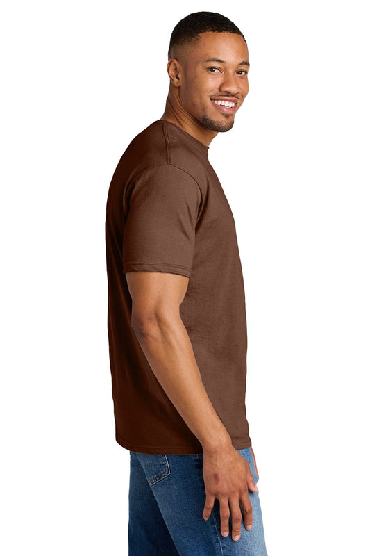 Mens Softstyle CVC Short Sleeve Crewneck T-Shirt - Cocoa Brown Mist - NEW