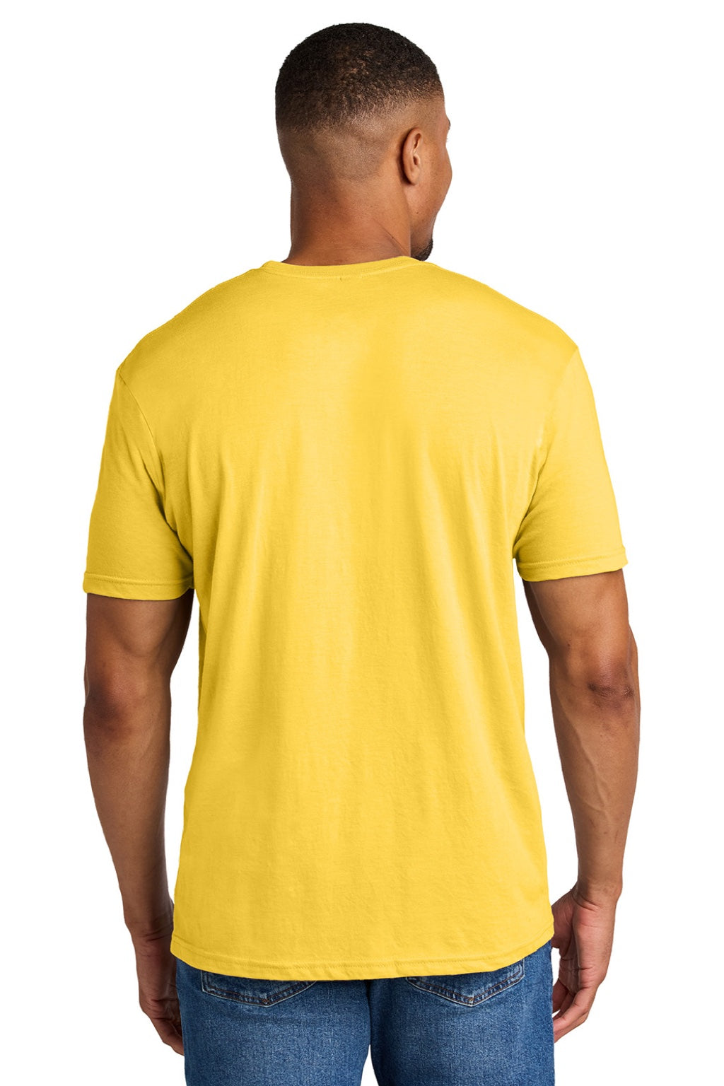Mens Softstyle CVC Short Sleeve Crewneck T-Shirt - Daisy Mist Yellow - NEW
