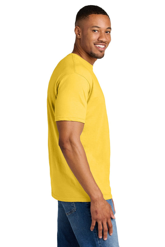 Mens Softstyle CVC Short Sleeve Crewneck T-Shirt - Daisy Mist Yellow - NEW