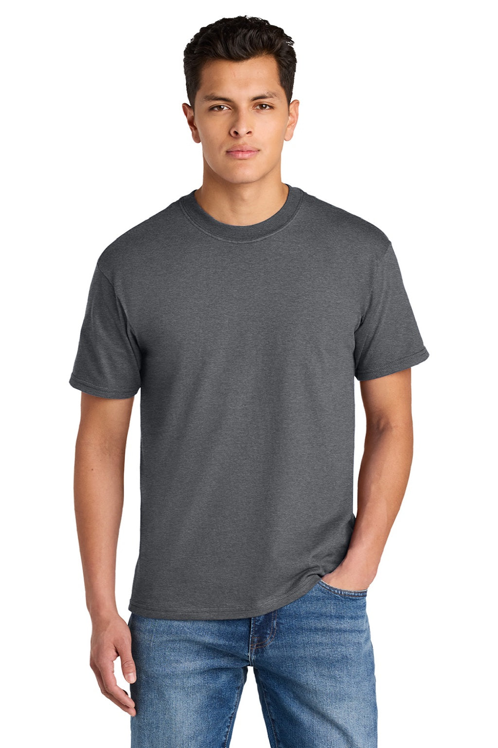 Mens Hammer Maxweight Short Sleeve Crewneck T-Shirt - Heather Graphite Grey - COMING SOON