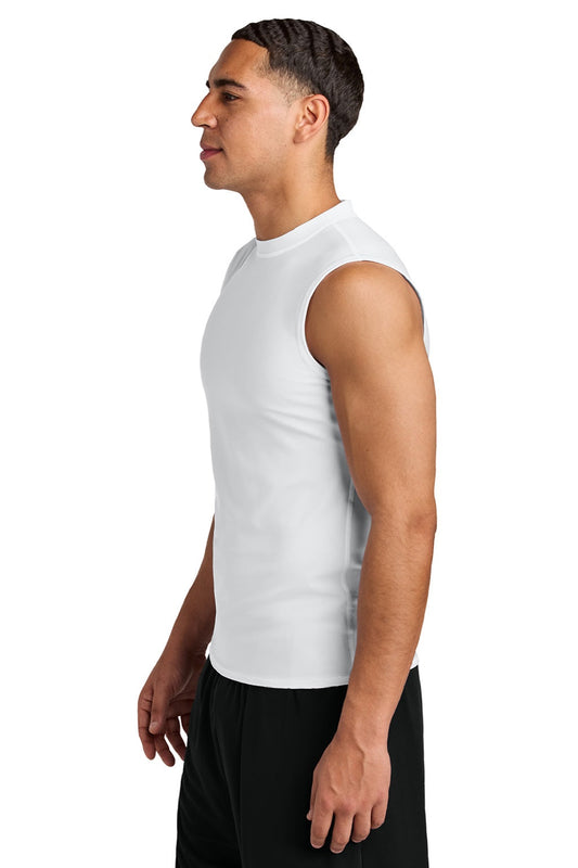 Mens Compression Muscle Tank Top - White - COMING SOON