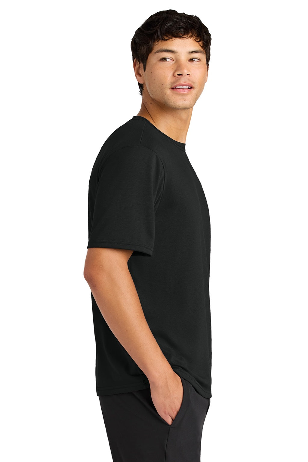 Mens Softek Short Sleeve Crewneck T-Shirt - Black - COMING SOON