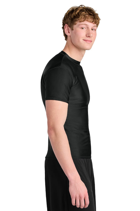 Mens Compression Short Sleeve Crewneck T-Shirt - Black - COMING SOON