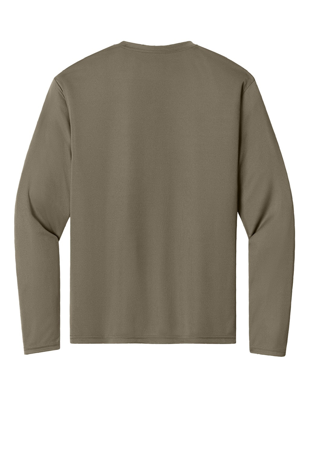 Mens Performance Moisture Wicking Long Sleeve Crewneck T-Shirt - Olive Green