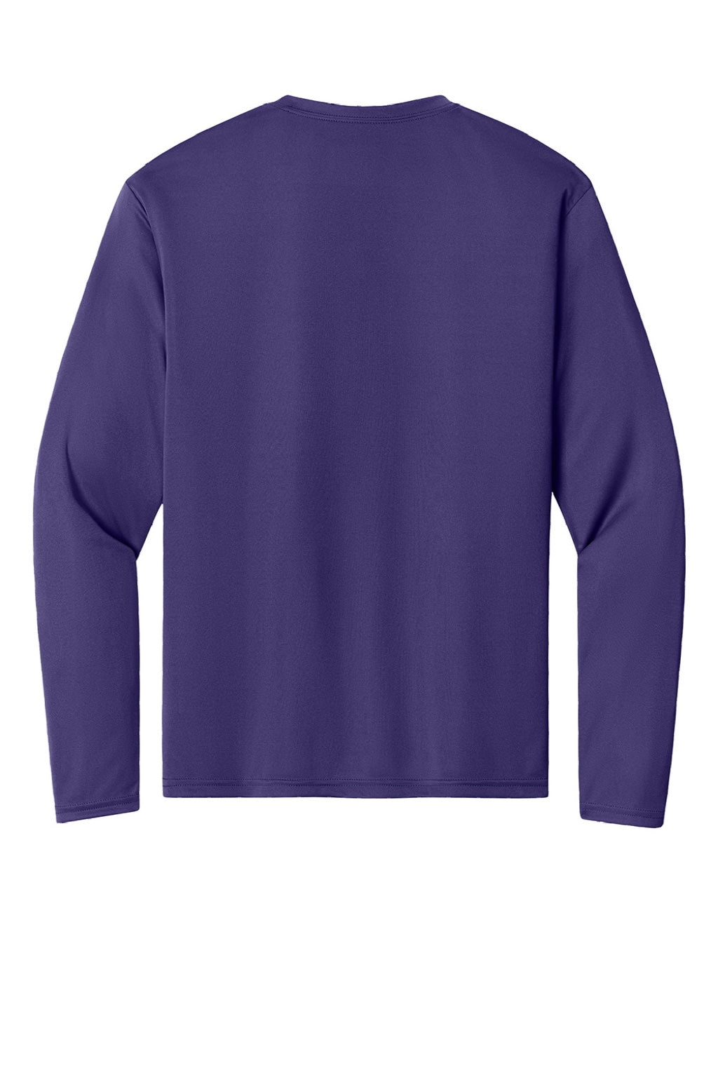 Mens Performance Moisture Wicking Long Sleeve Crewneck T-Shirt - Purple