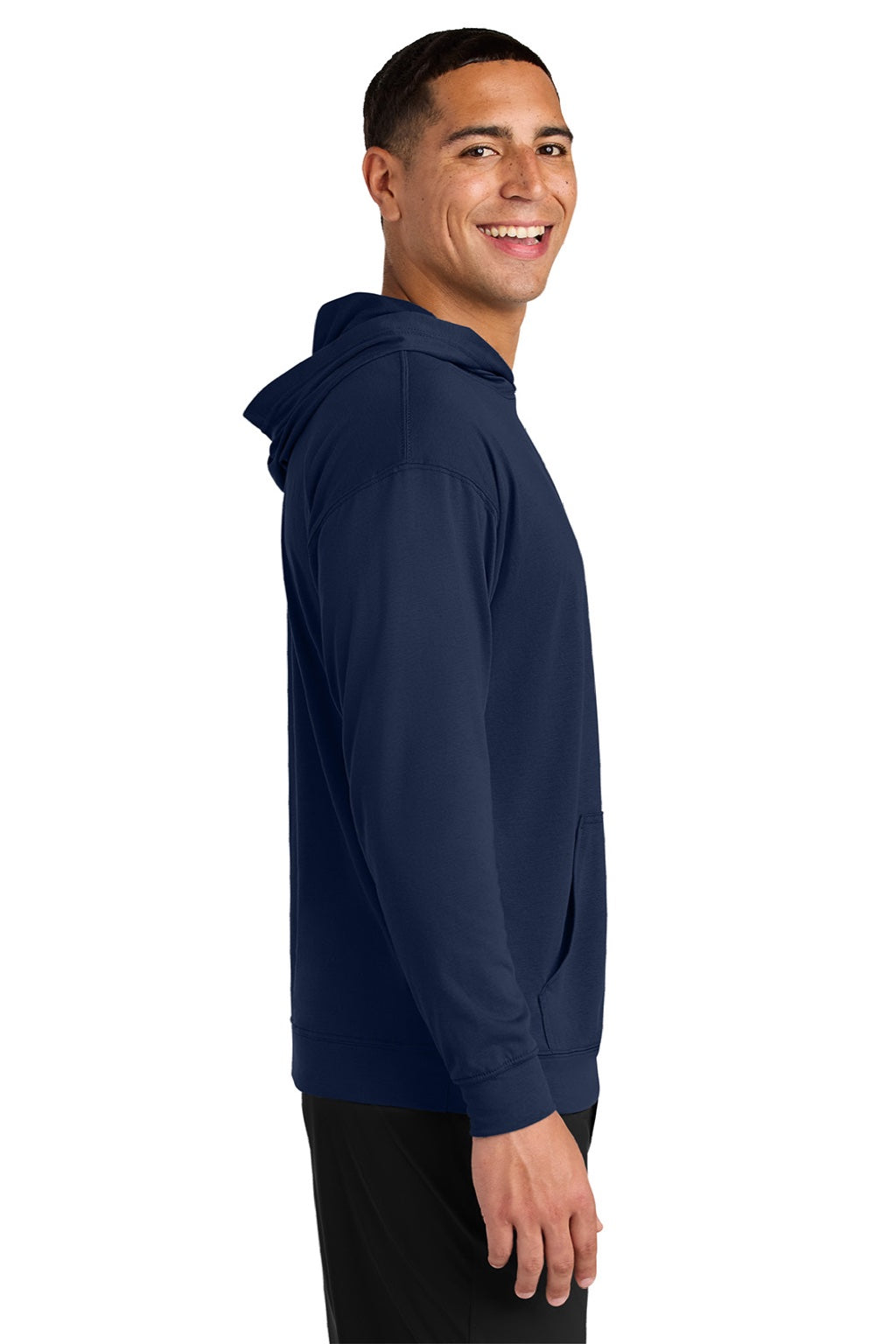 Mens Softek Long Sleeve Hooded T-Shirt Hoodie - Navy Blue - COMING SOON