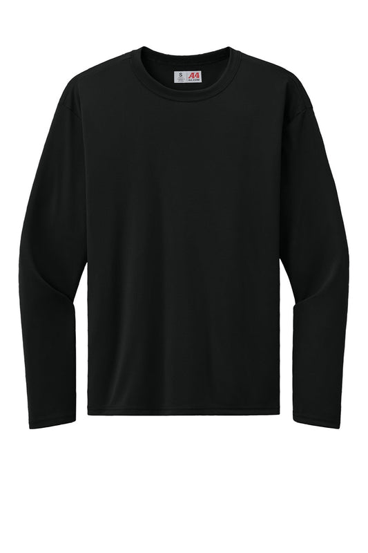 Mens AirFlex Long Sleeve Crewneck T-Shirt - Black - COMING SOON