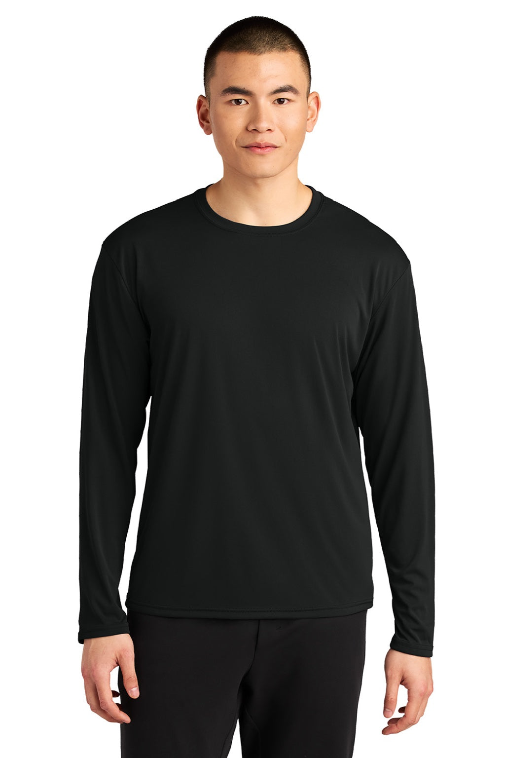Mens AirFlex Long Sleeve Crewneck T-Shirt - Black - COMING SOON