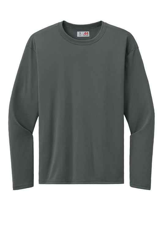 Mens AirFlex Long Sleeve Crewneck T-Shirt - Graphite Grey - COMING SOON
