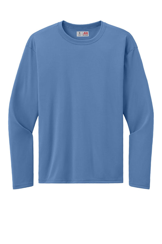 Mens AirFlex Long Sleeve Crewneck T-Shirt - Light Blue - COMING SOON
