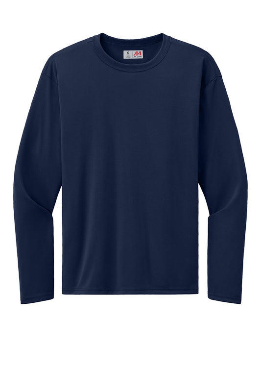 Mens AirFlex Long Sleeve Crewneck T-Shirt - Navy Blue - COMING SOON